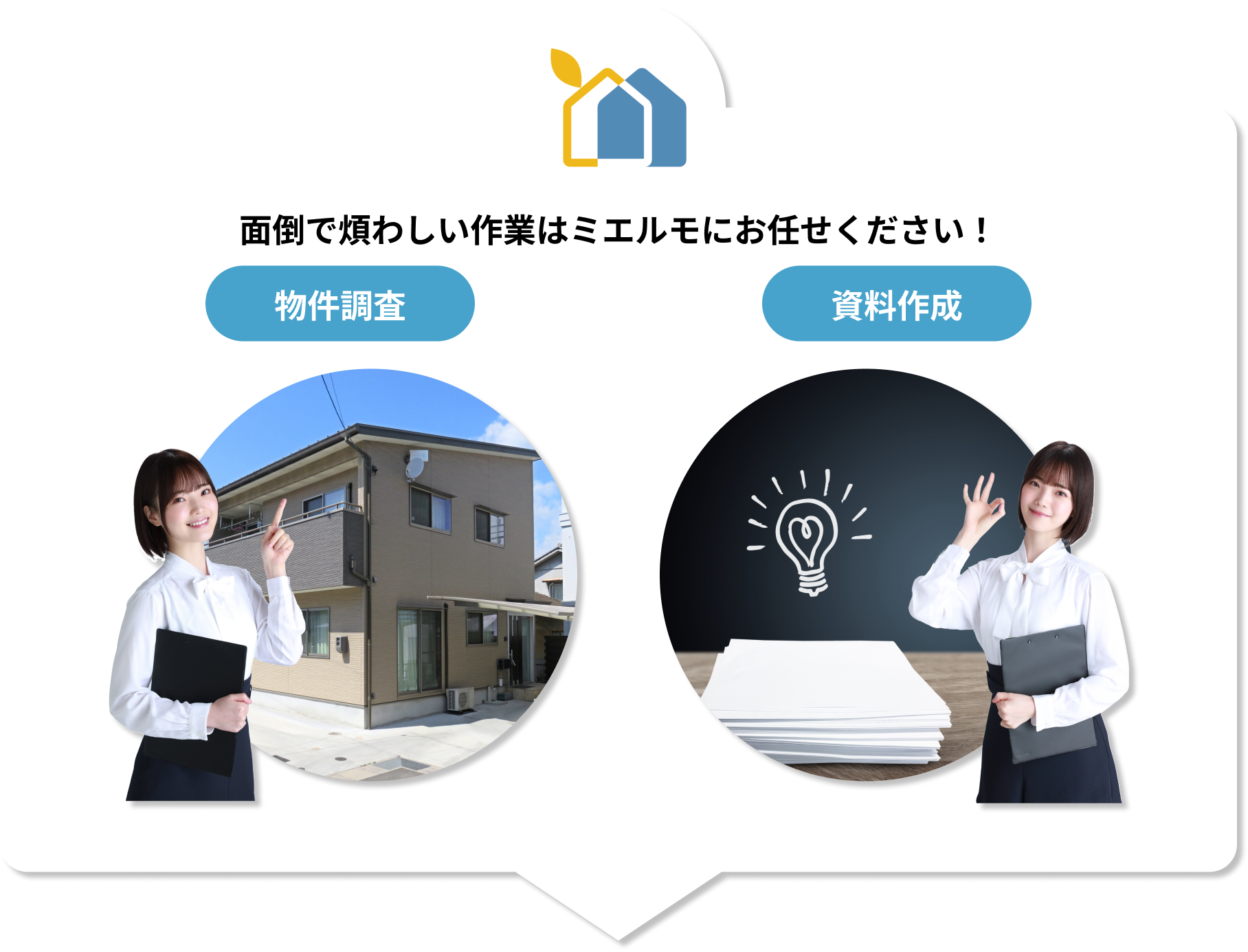 面倒で煩わしい作業はミエルモにお任せください！