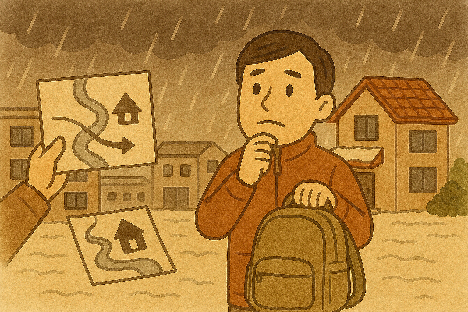 線状降水帯の被害は火災保険で救済される？水災補償の条件と申請のポイントを解説