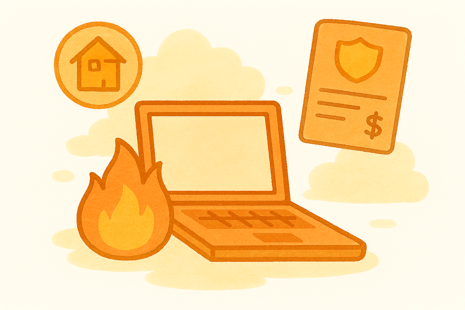 パソコンが火災保険で補償される要件は？