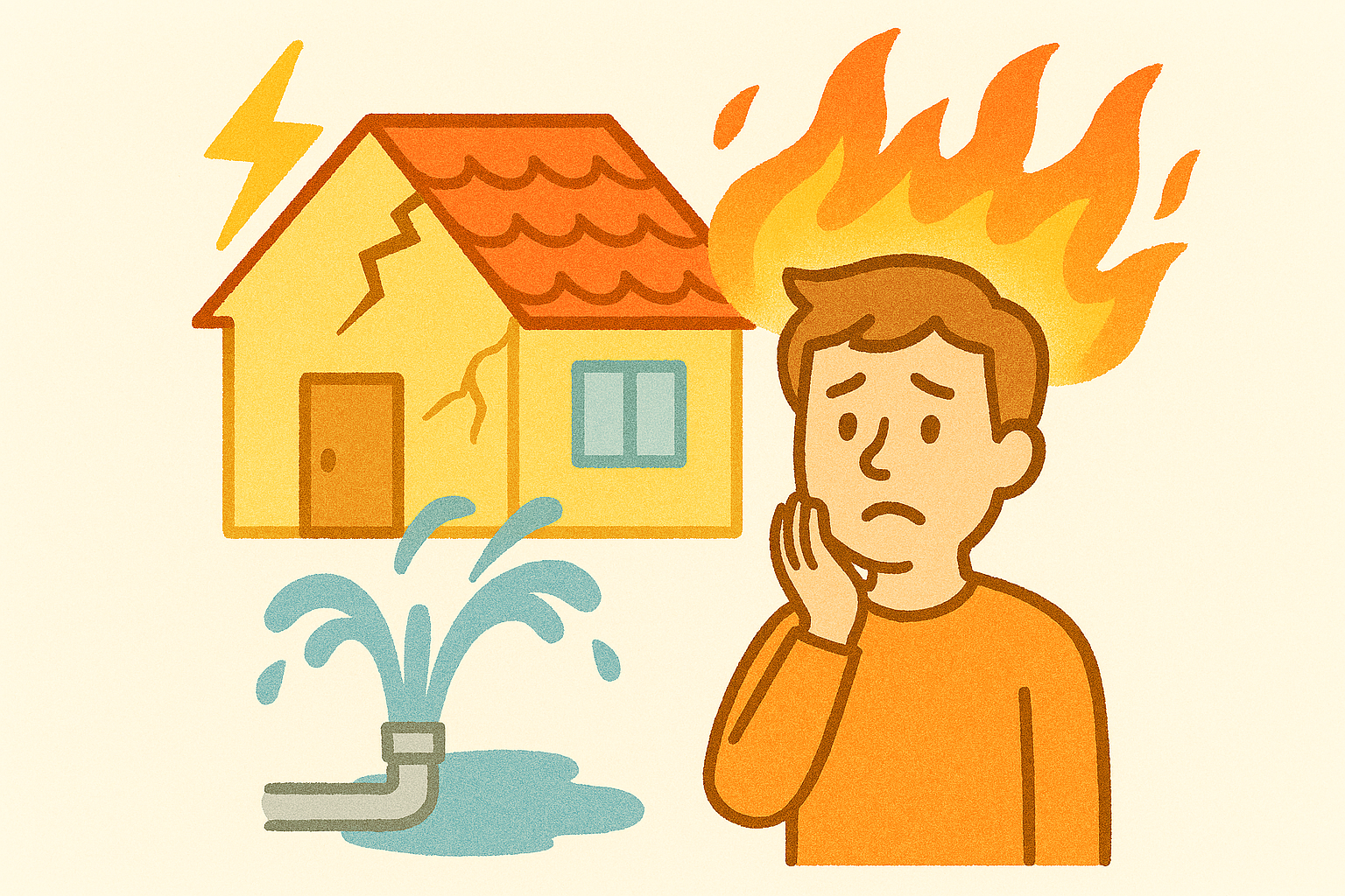 新築時に良くあり、火災保険で補償されるトラブルとは？